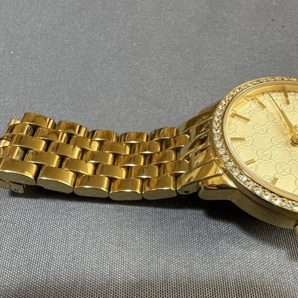 Michael Kors Womens MK-3120 New Battery 35mm Case 5.25” Band Gold Tone (G12)